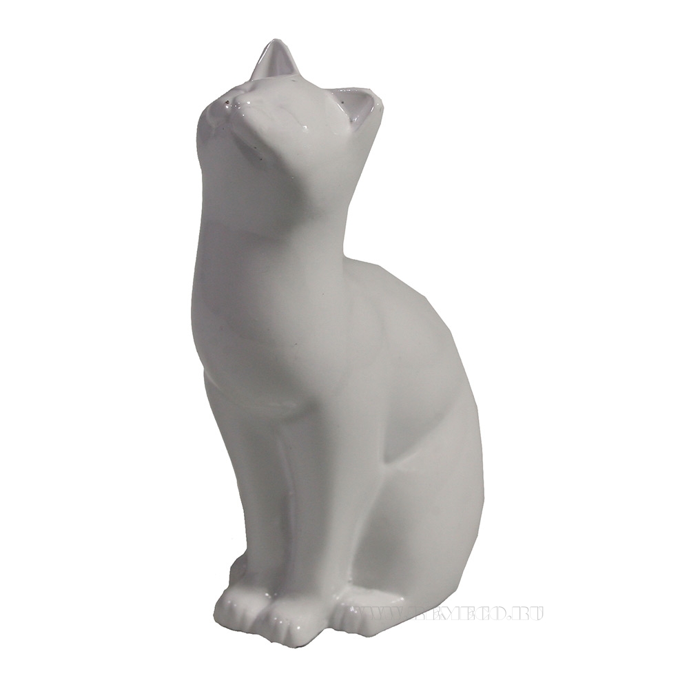 Фигура декоративная Кошка (белая) L6.5W4H9 оптом