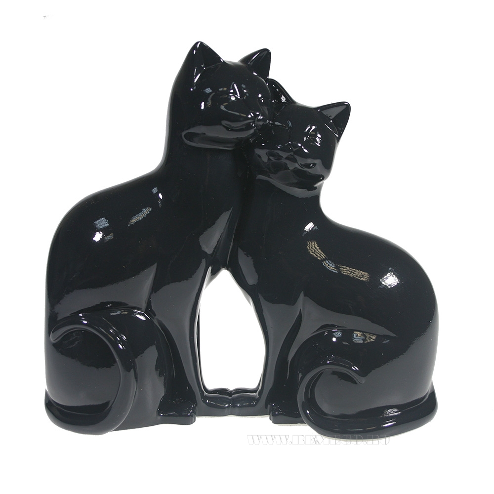 Фигура декоративная Кошки (черный) L19,5W7,5Н18,5см оптом