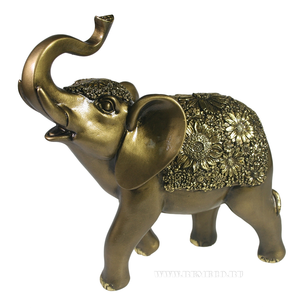 Фигура декоративная Слон (темное золото) L19W7H20 оптом