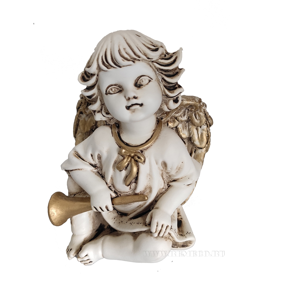 Фигура декоративная Ангел с трубой L8W8H11 оптом