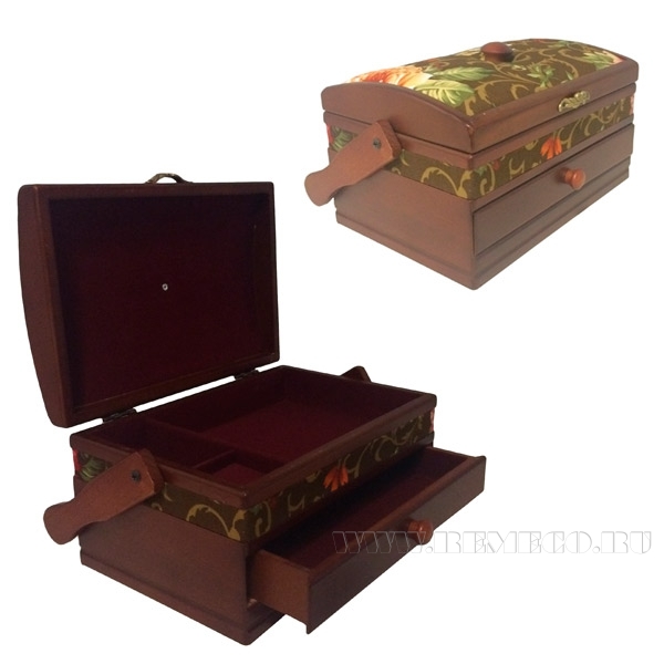 Шкатулка для рукоделия, L26,5 W19 H14 см оптом